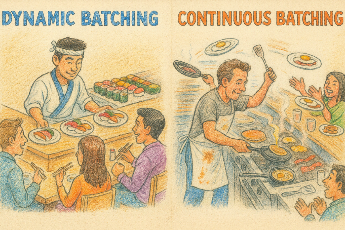 Dynamic batching vs continuous batching
