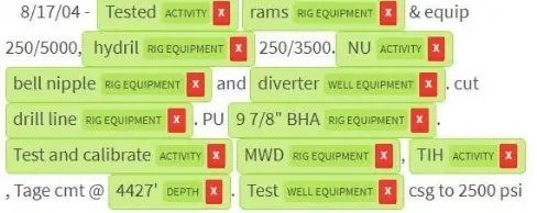 Annotating Oil Well Logs