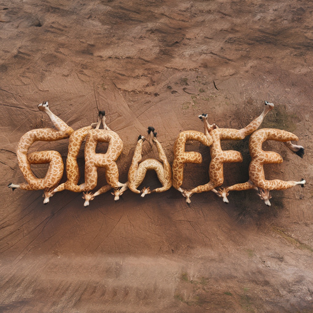 GenAI makes a fun way to read the word Giraffe 